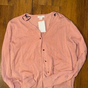 H&M Soft Pink Button-Up Cardigan